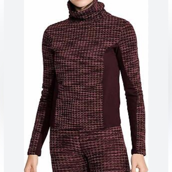 NIKE PRO HyperWarm Turtleneck Women’s Large Burgundy Long Sleeve TOP ONLY - Picture 1 of 15